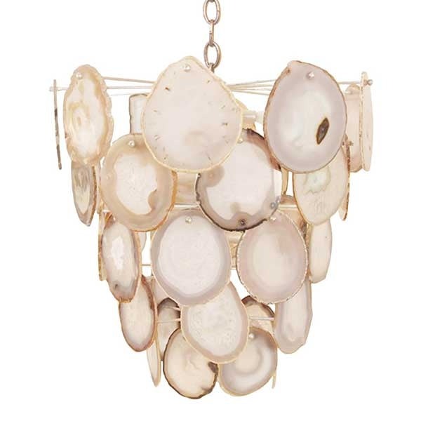 Grey and White Agate Chandelier - Image 3