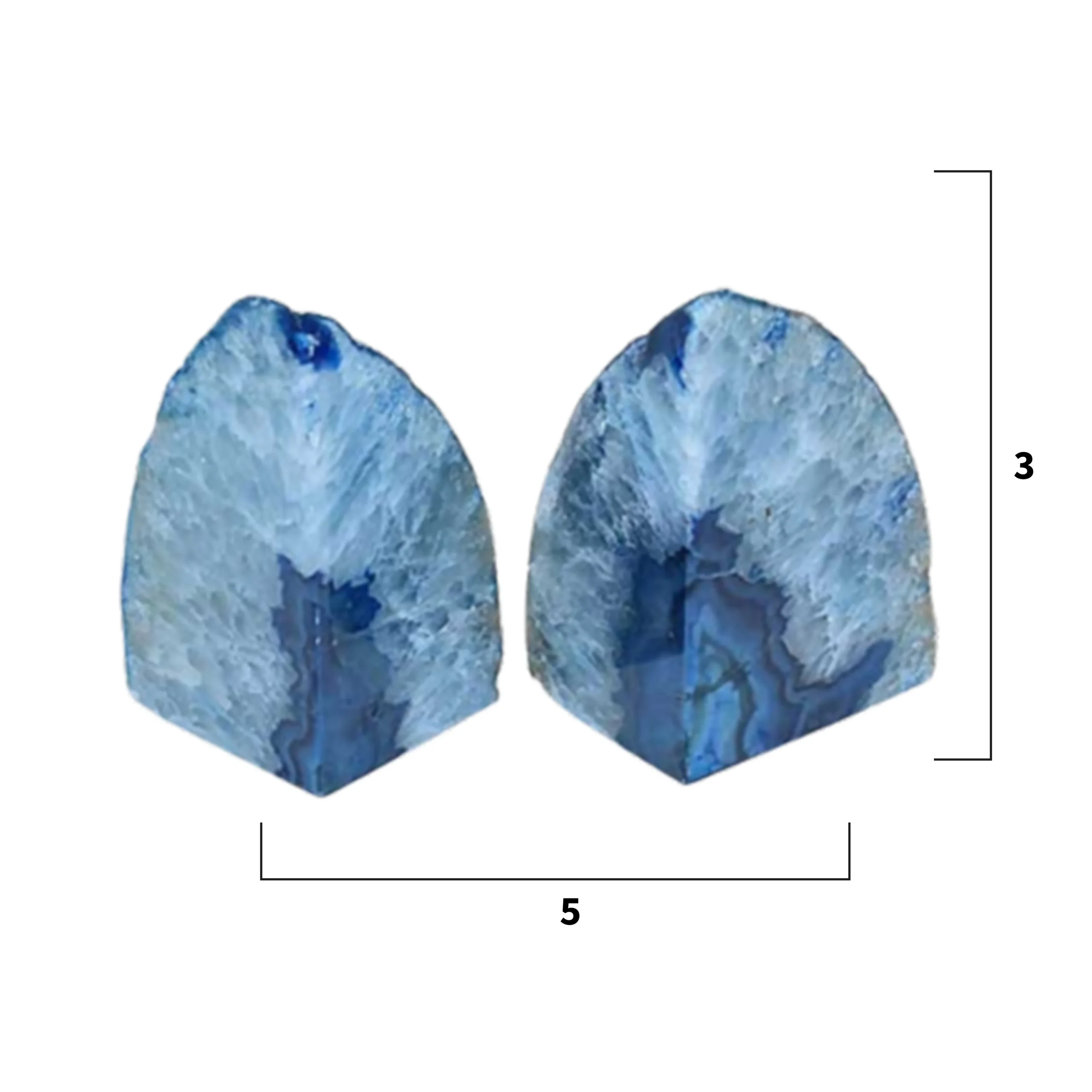 Agate Bookends in Blue - Image 4