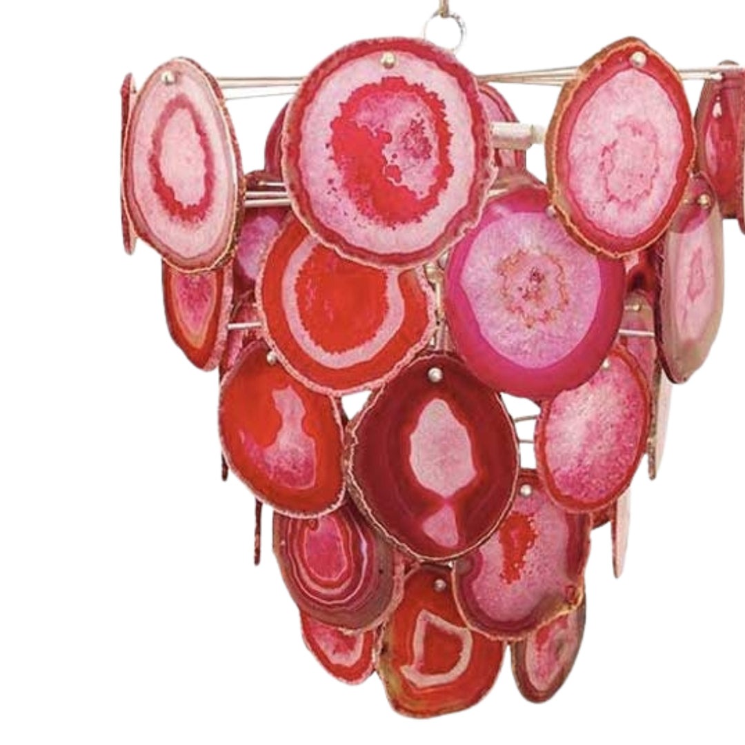 Pink Agate Chandelier - Image 4