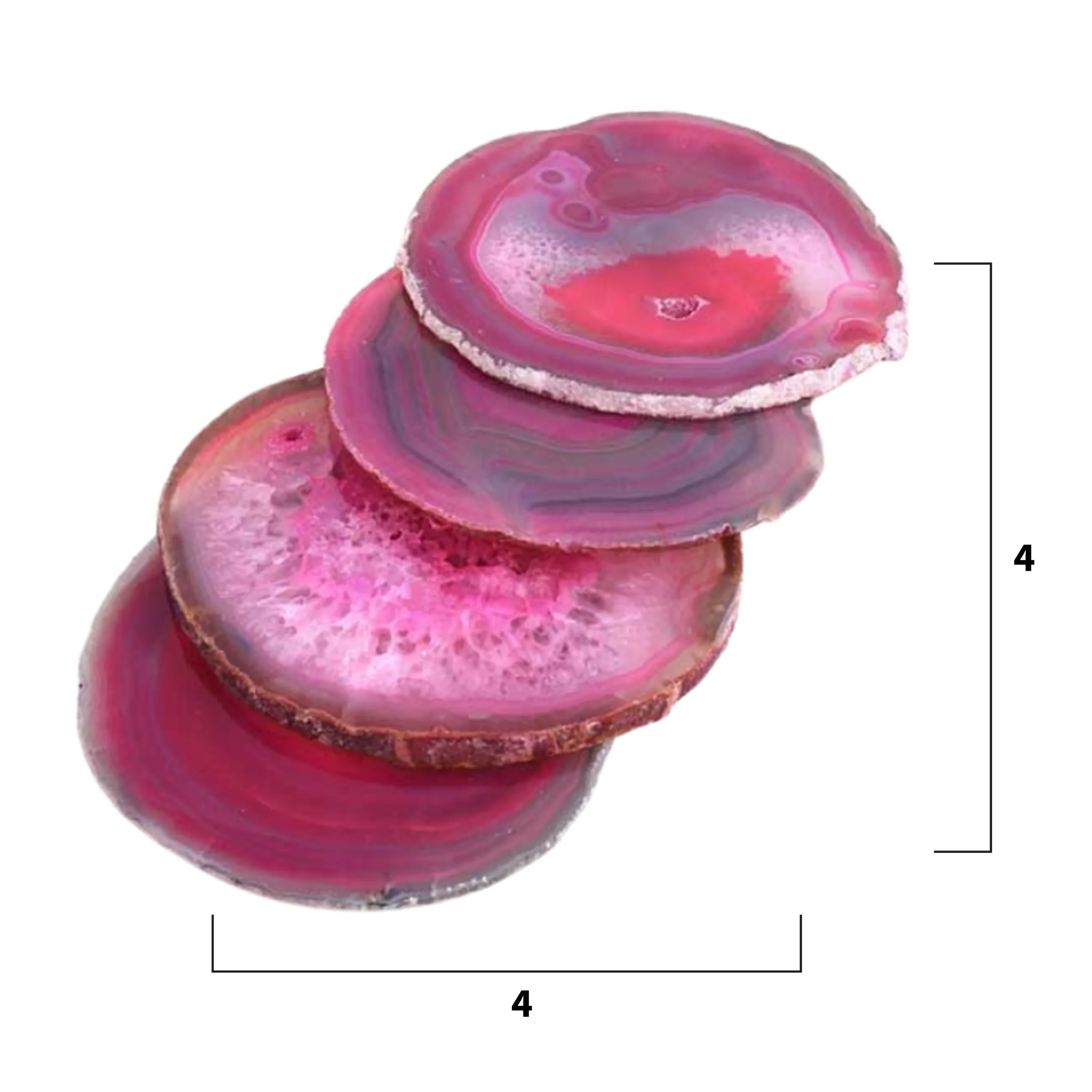 Pink Agate Coaster Set - Image 3