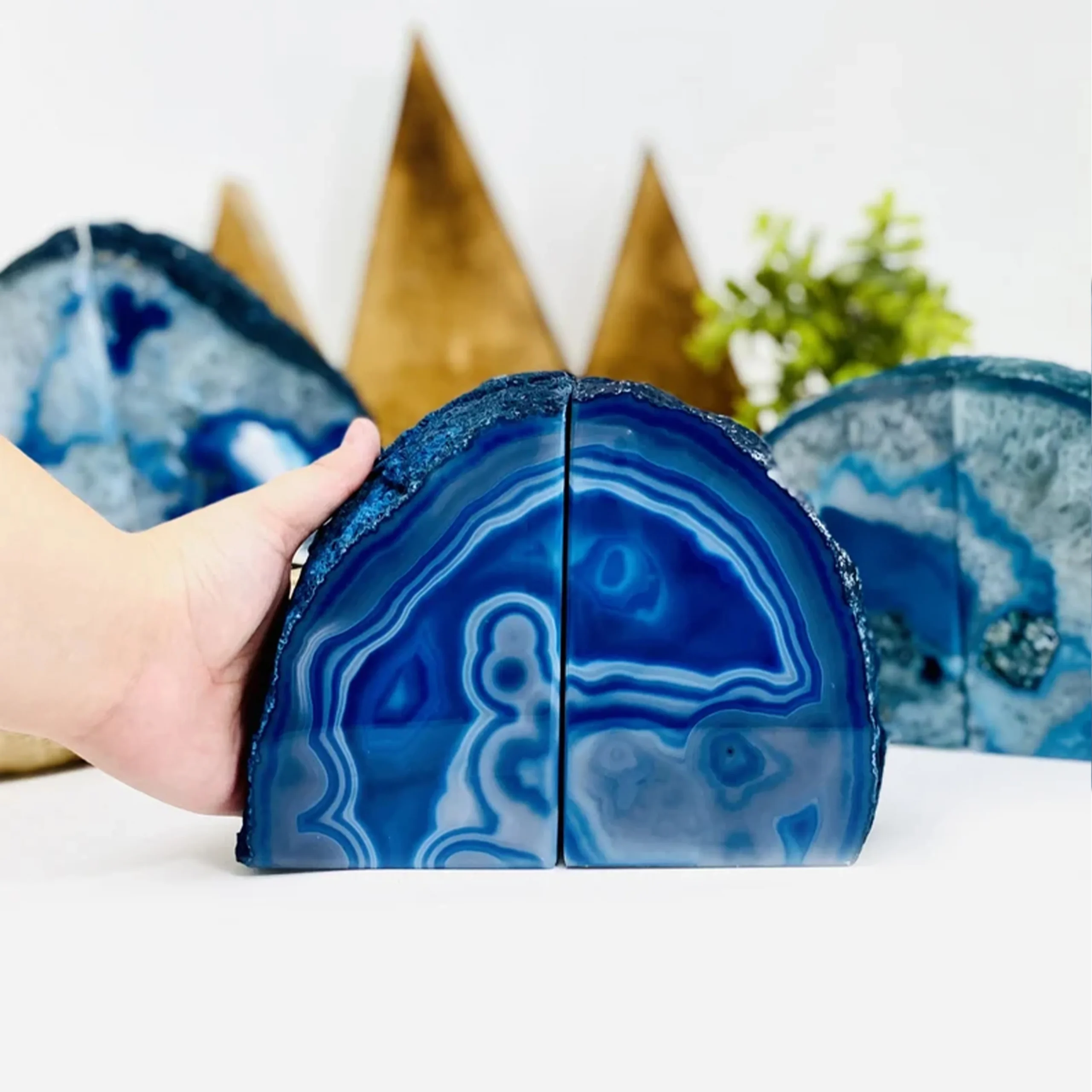 Agate Bookends in Blue - Image 5