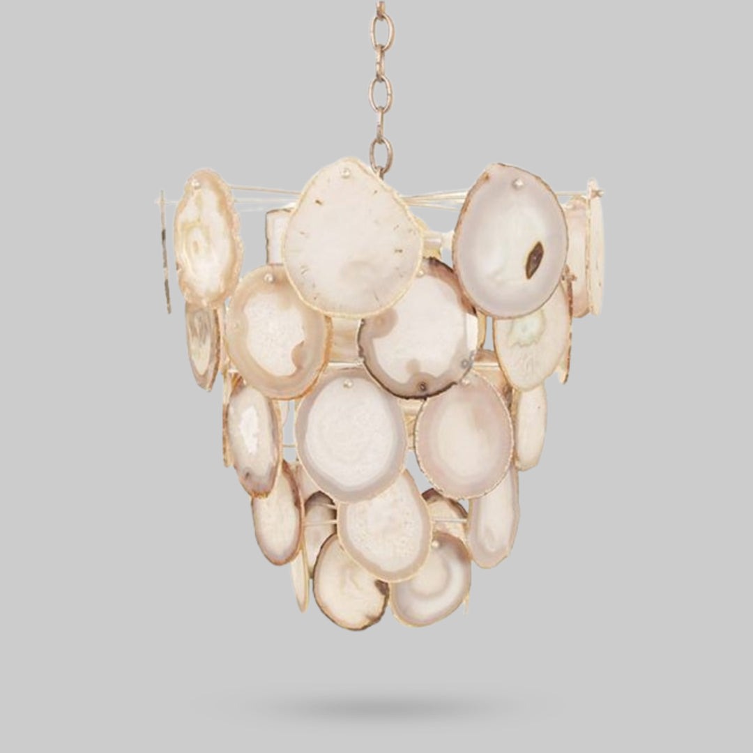 Grey and White Agate Chandelier - Image 6