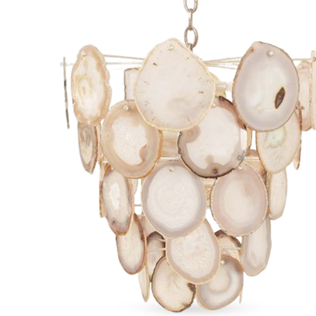 Grey and White Agate Chandelier - Image 4