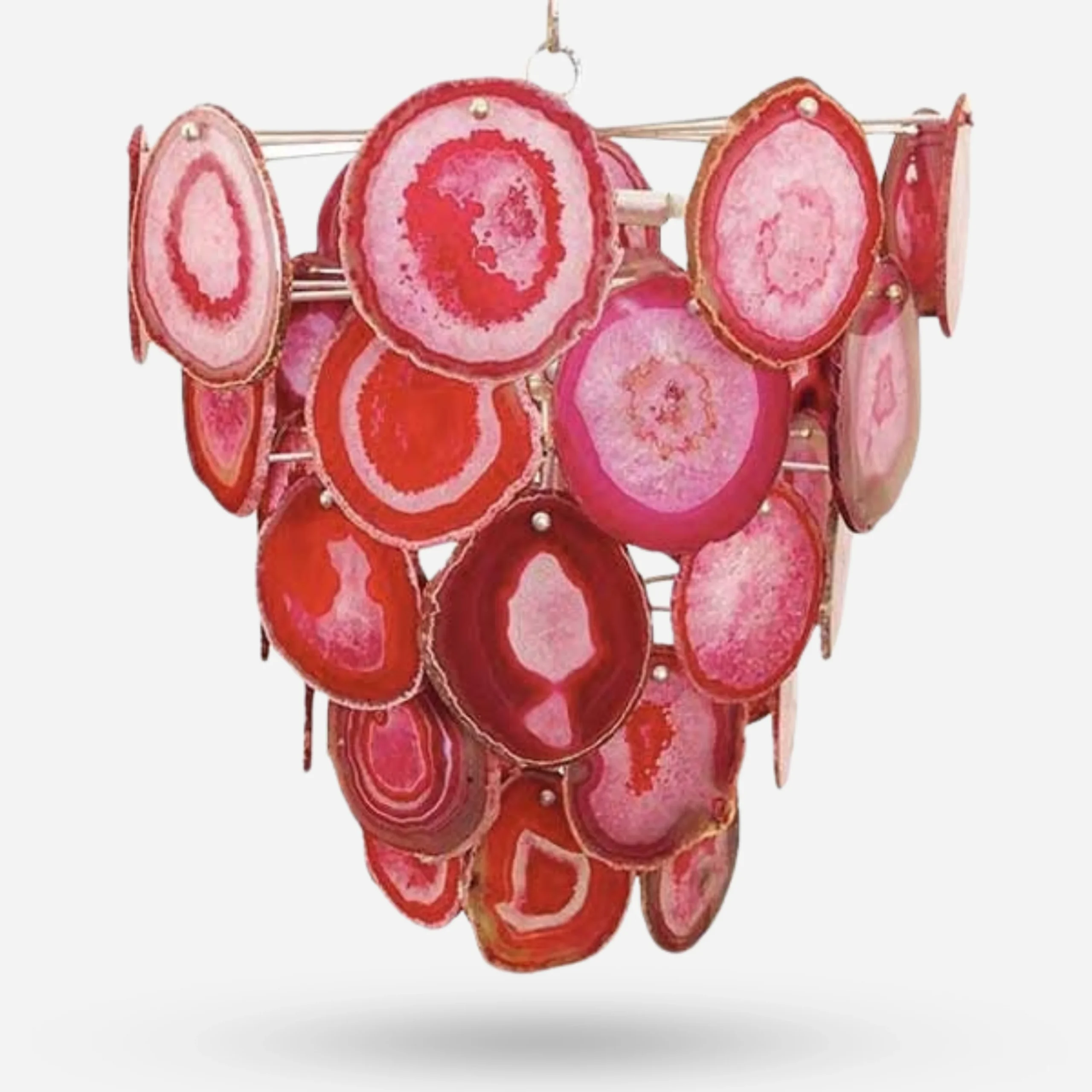 Pink Agate Chandelier
